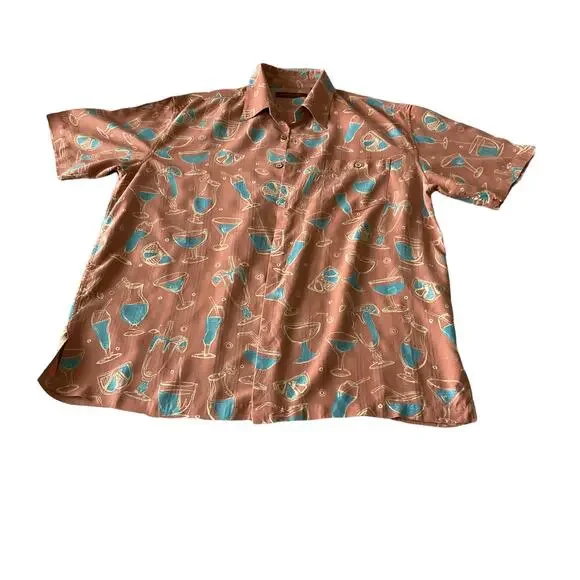 Tori Richard Button Down Silk Shirt Men's XL - Picture 1 of 5